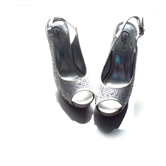 Brand new silver sling back shoes