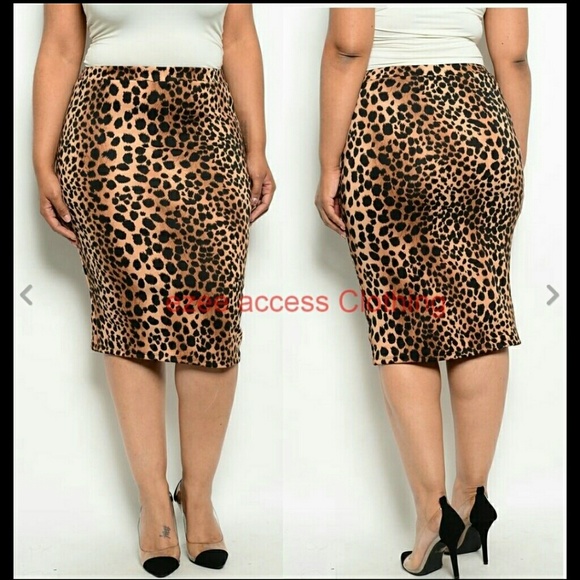 Skirts plus size pencil fitted high waist Sexy - Picture 2 of 4