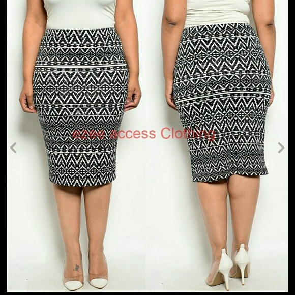 Skirts plus size pencil fitted high waist Sexy - Picture 3 of 4