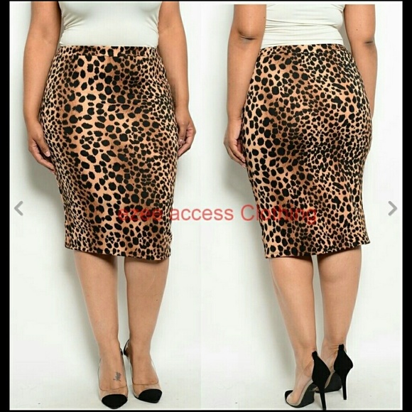 Skirts plus size pencil fitted high waist Sexy - Picture 4 of 4