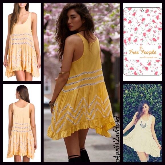 Free People Dresses & Skirts - FREE PEOPLE Lace Voile Trapeze Slip Dress