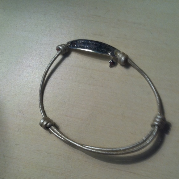 Silver bracelet with quote