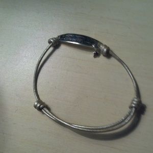 Silver bracelet with quote