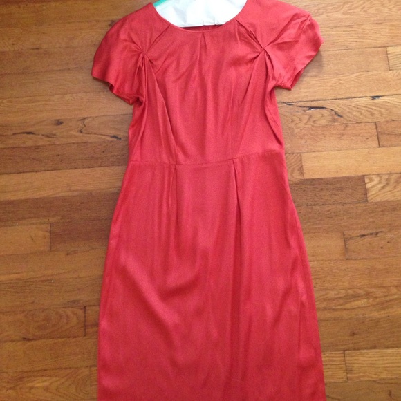 Orange Banana Republic silk dress