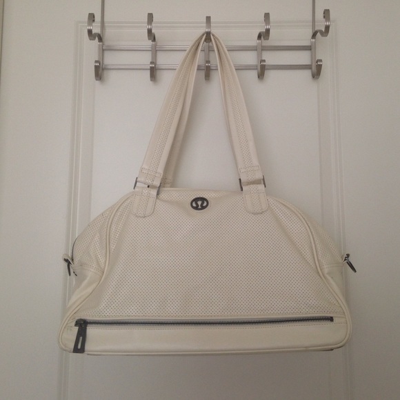 Lululemon white gym bag