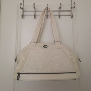 Lululemon white gym bag