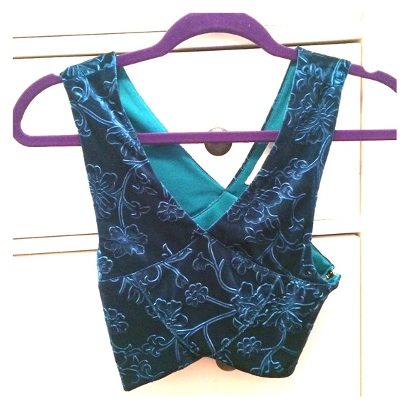 UO velvet crop top