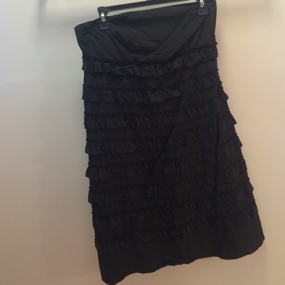 Gap black strapless dress