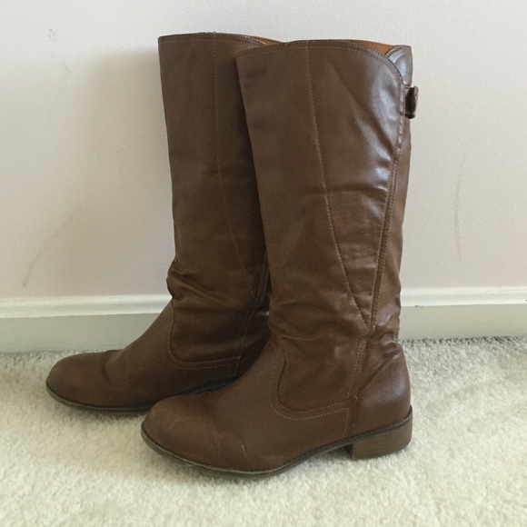 Brown riding boots