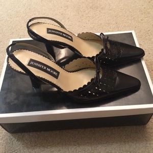 Black 2 inch heels, lightly worn. Jennifer Moore