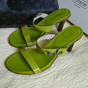 Closet sale!Coach lime green sandals Made in Italy
