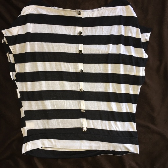 CANDIES™ Button-Back Striped Top - Picture 2 of 3