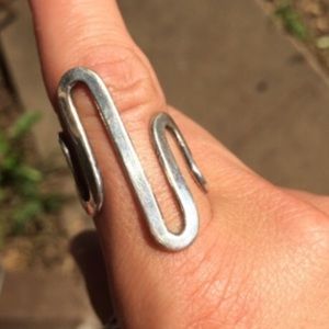 Sterling silver wave ring