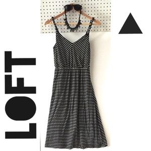 Loft Ann Taylor jersey striped dress