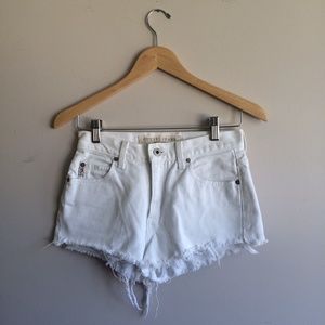 Vintage/Handmade Guess White Jean Shorts