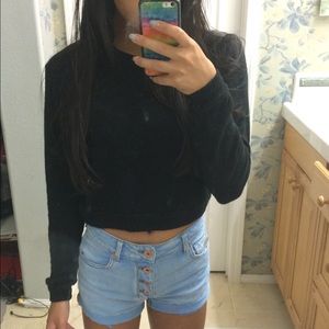 SOLD🚫 Black Brandy cropped sweater