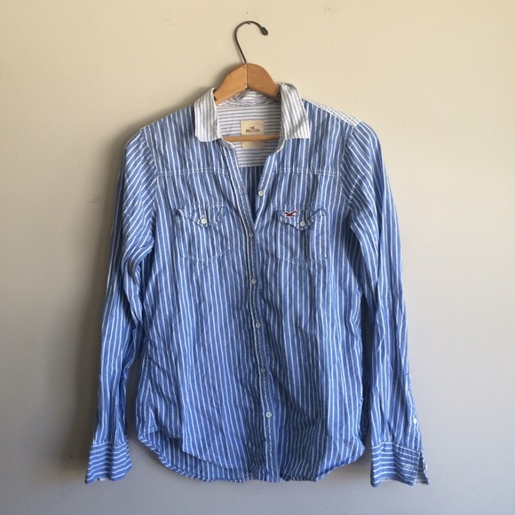 (!!!) Striped Hollister Co. Button Down