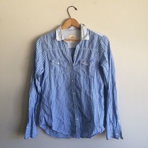 (!!!) Striped Hollister Co. Button Down