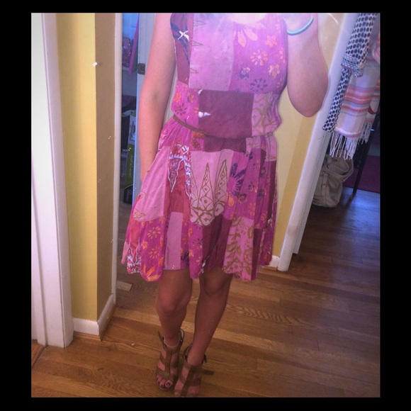 Multi pattern beach dress