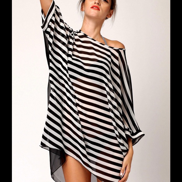 See through back beach cover ups