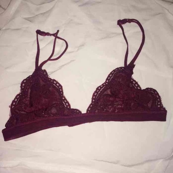 Maroon Lace Bralette