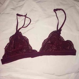 Maroon Lace Bralette