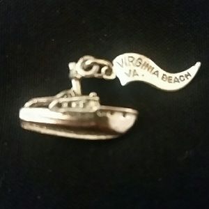 STERLING SILVER VIRGINIA BEACH BOAT BRACELET CHARM