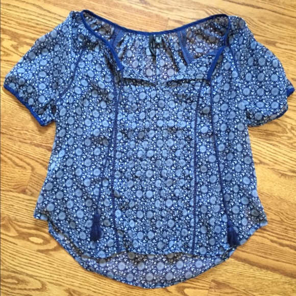 Floral Peasant Top