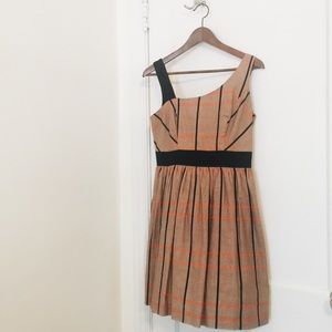 Asymmetrical 50's inspired linen dress