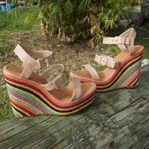 Brand New- Never Worn Kate Spade Rainbow Wedges 🌈