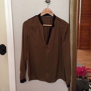 Zara basic silky blouse