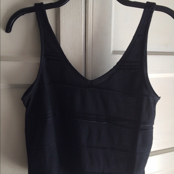 Topshop crop top w/ 3D stripes