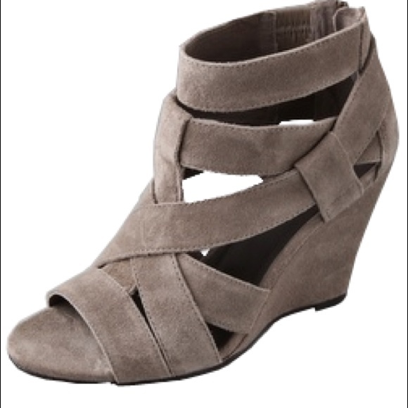Brand new Joie Royce grey suede wedge sandals 6