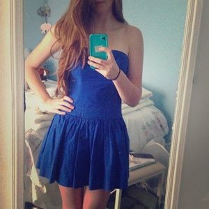 Royal Blue Strapless Hollister Dress