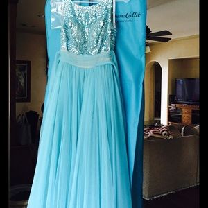 Light Blue Sherri Hill Prom Dress Size Zero