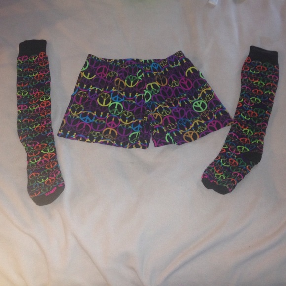 Peace sign spandex & socks