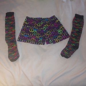 Peace sign spandex & socks