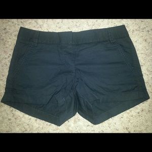 Black j crew shorts sz4