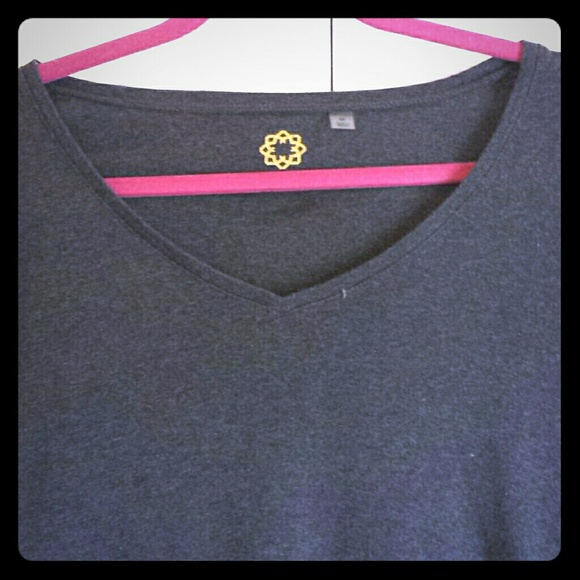 Nordstrom's Basic Charcoal Scoopneck Top