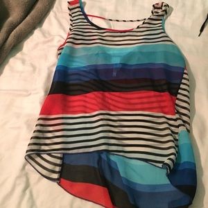 See through colorful shirt
