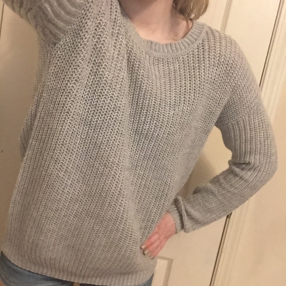 Grey knit sweater