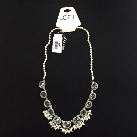 🚫SOLD🚫 BNWT LOFT PEARL AND SILVER NECKLACE