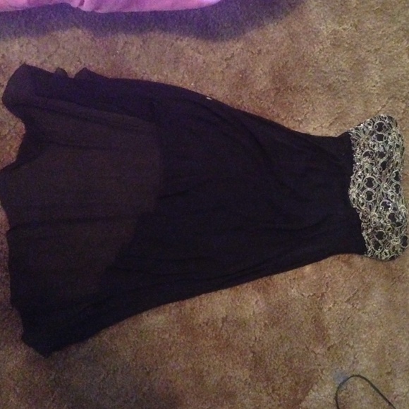 Black and gold dress