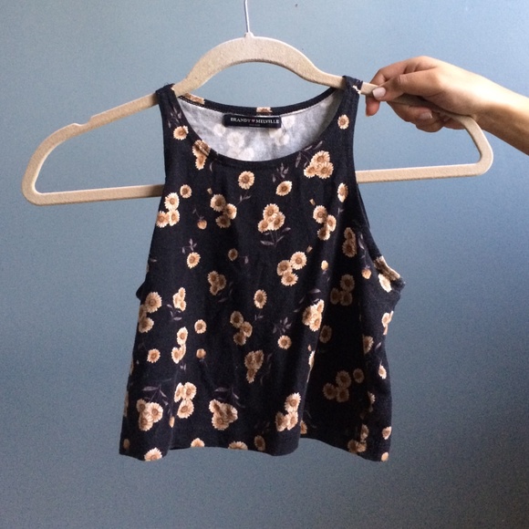 Brandy Melville flower crop top