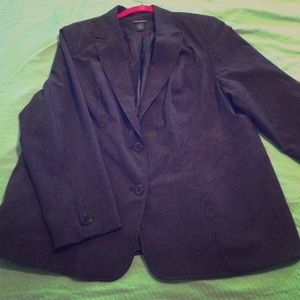 Black and White Pinstriped Blazer