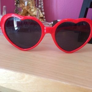 Red Heart Shaped Glasses