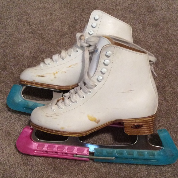 Gently Used Riedell Ice Skates with Protectors