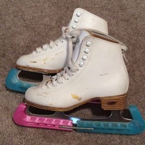 Gently Used Riedell Ice Skates with Protectors