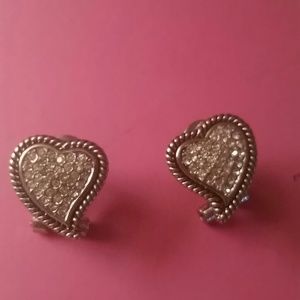 RHINESTONE HEART EARRINGS