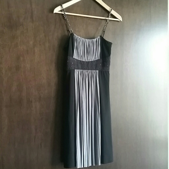 BCBG Gray and Black Dress